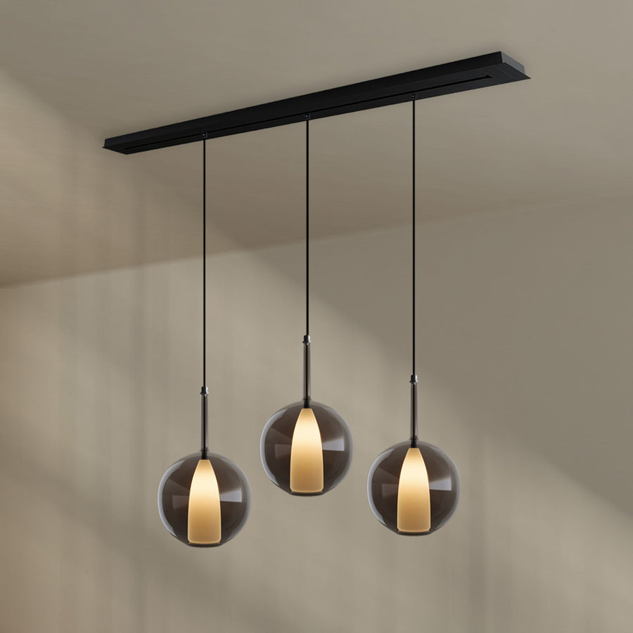 Suspension de table Belluna 3 lumières, longueur 160 cm