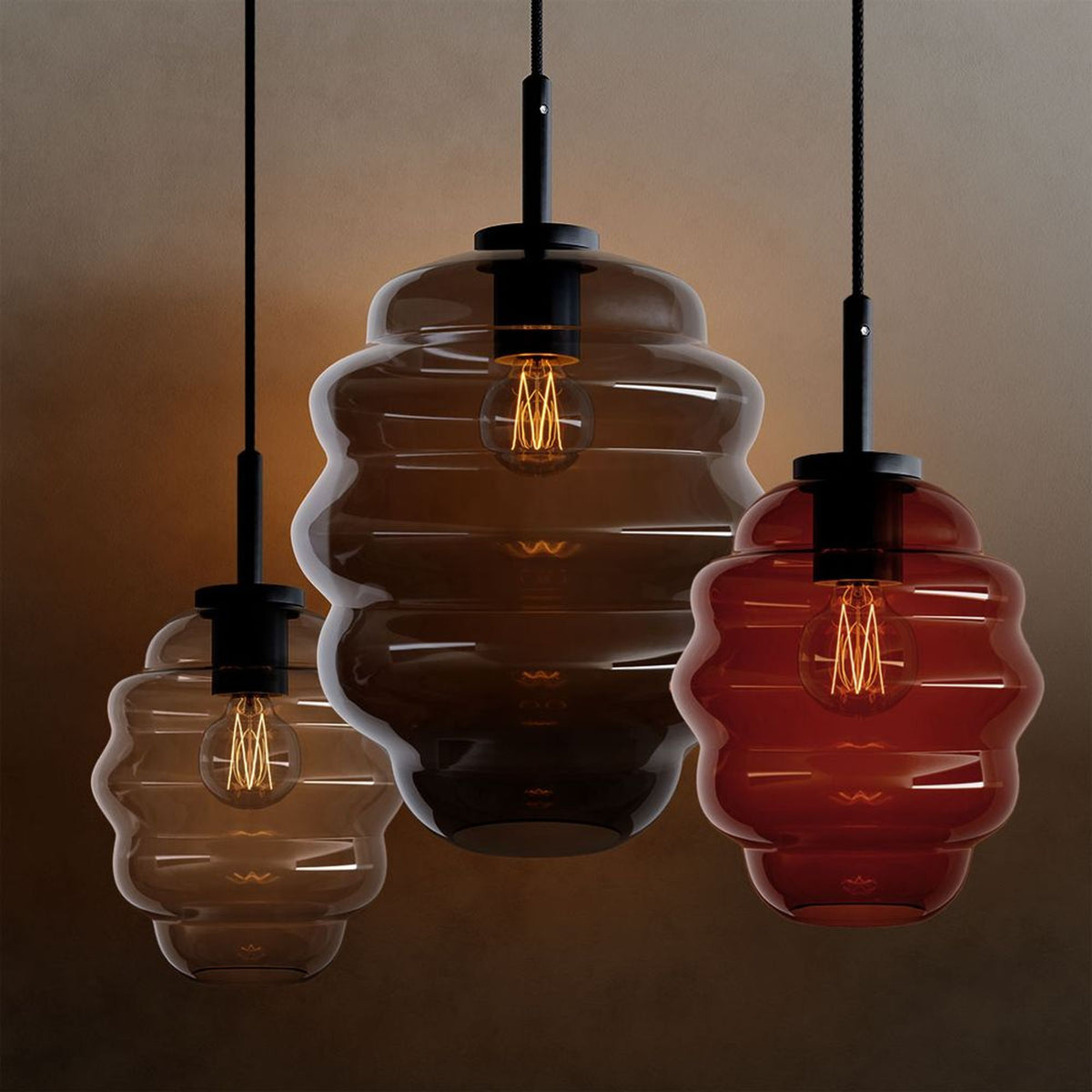 Suspension grande hauteur Echos, câble 5 m, monture blanche
