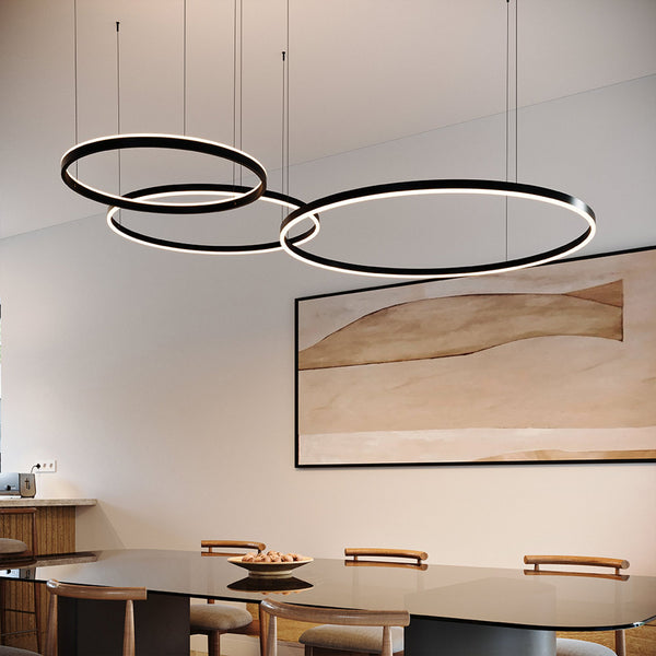 Suspension LED Ring 3 anneaux décalés
