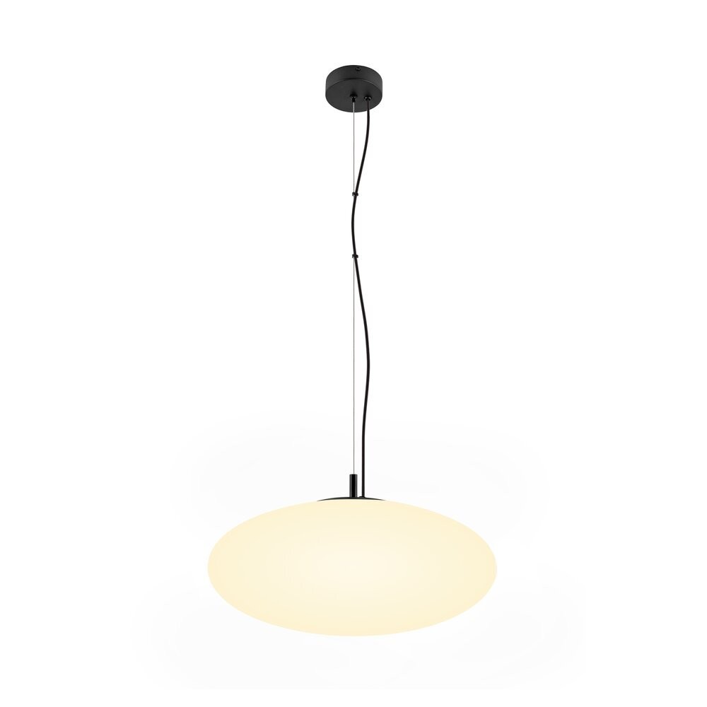Suspension complète avec diffuseur ovale allumé et câble de fixation.
