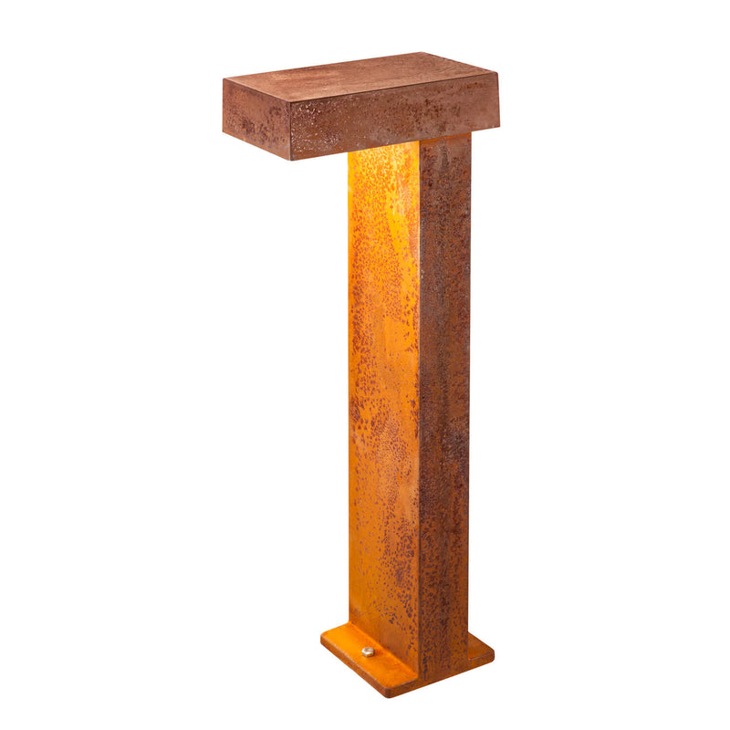 Lampadaire extérieur Rusty rouille, H 70 cm