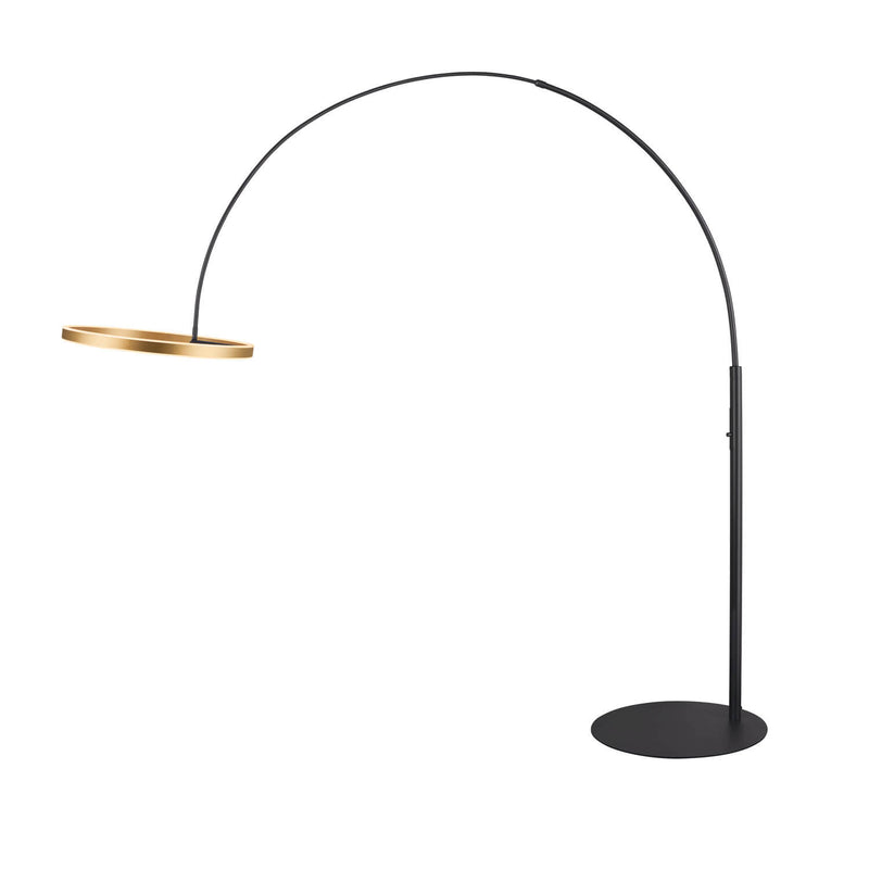 Lampadaire ONE noir et laiton, L 233 cm
