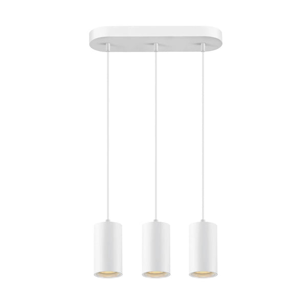 Suspension Asto 3 lumières blanche