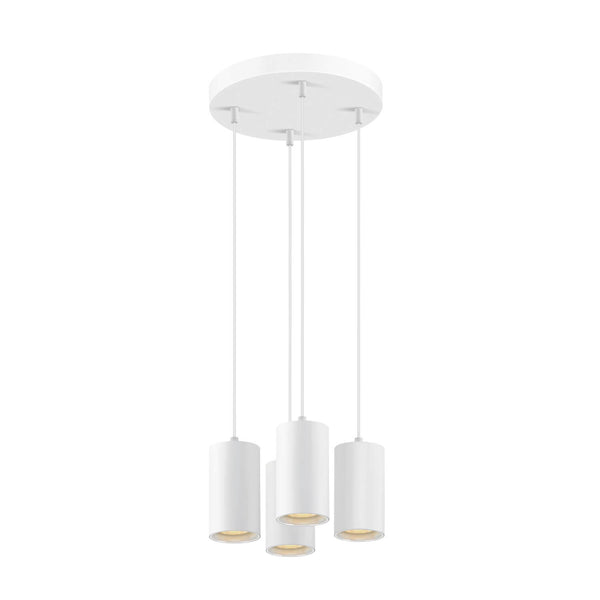 Suspension Asto 4 lumières blanche