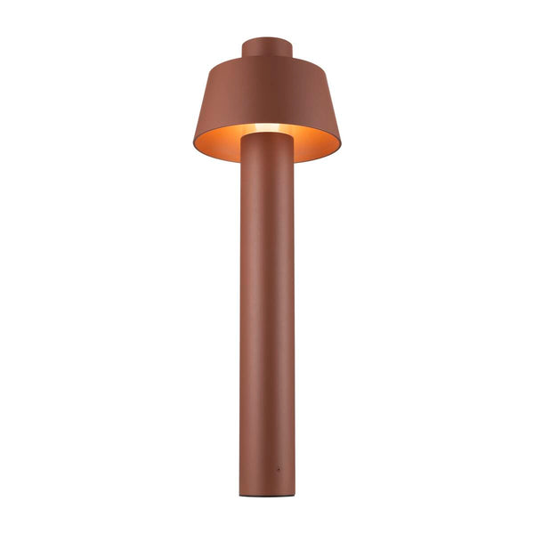 Lampadaire extérieur Photoni rouille, H 75 cm, Ø 25 cm
