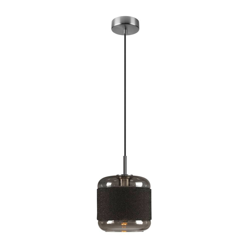 Suspension Pantilo Rope argentée, H 28 cm