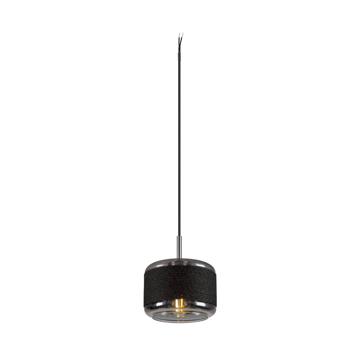 Vue du luminaire suspendu, mettant en évidence le volume arrondi de l'abat-jour.