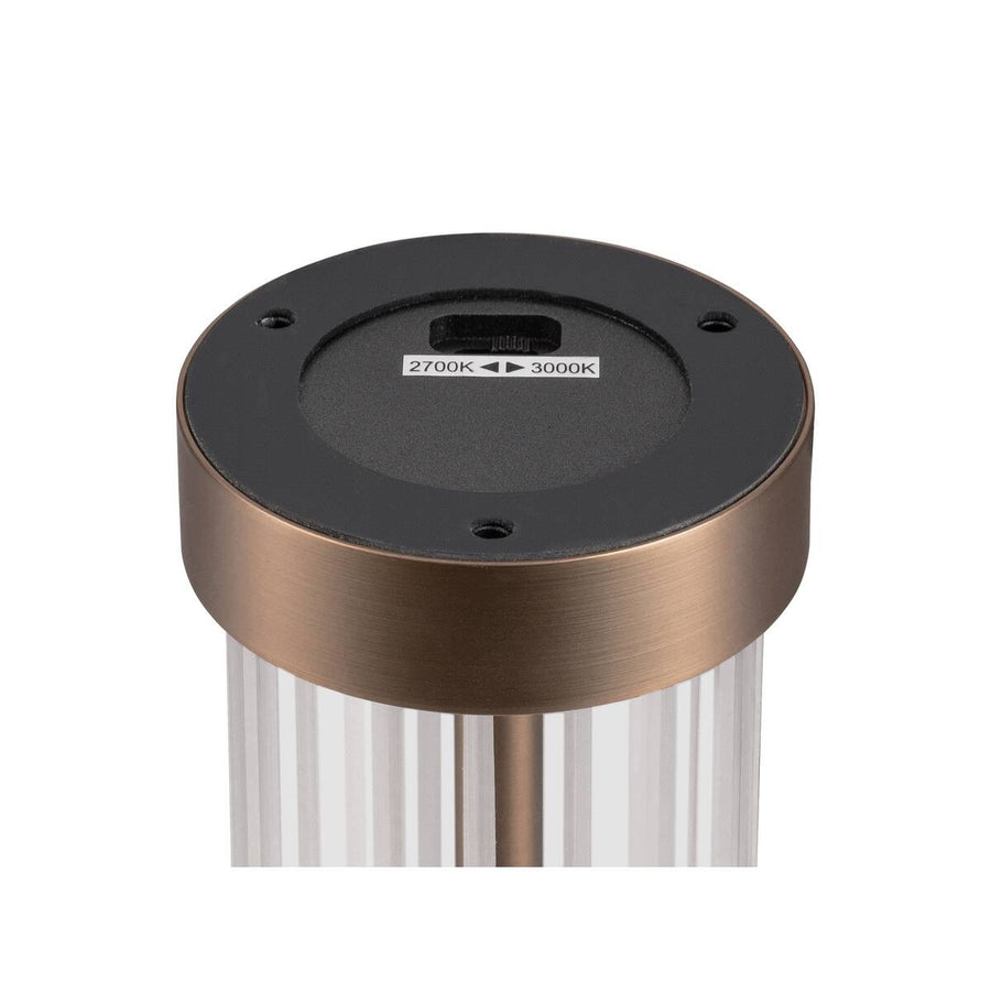 Vue de dessus du luminaire avec sélecteur de température de couleur 2700K à 3000K