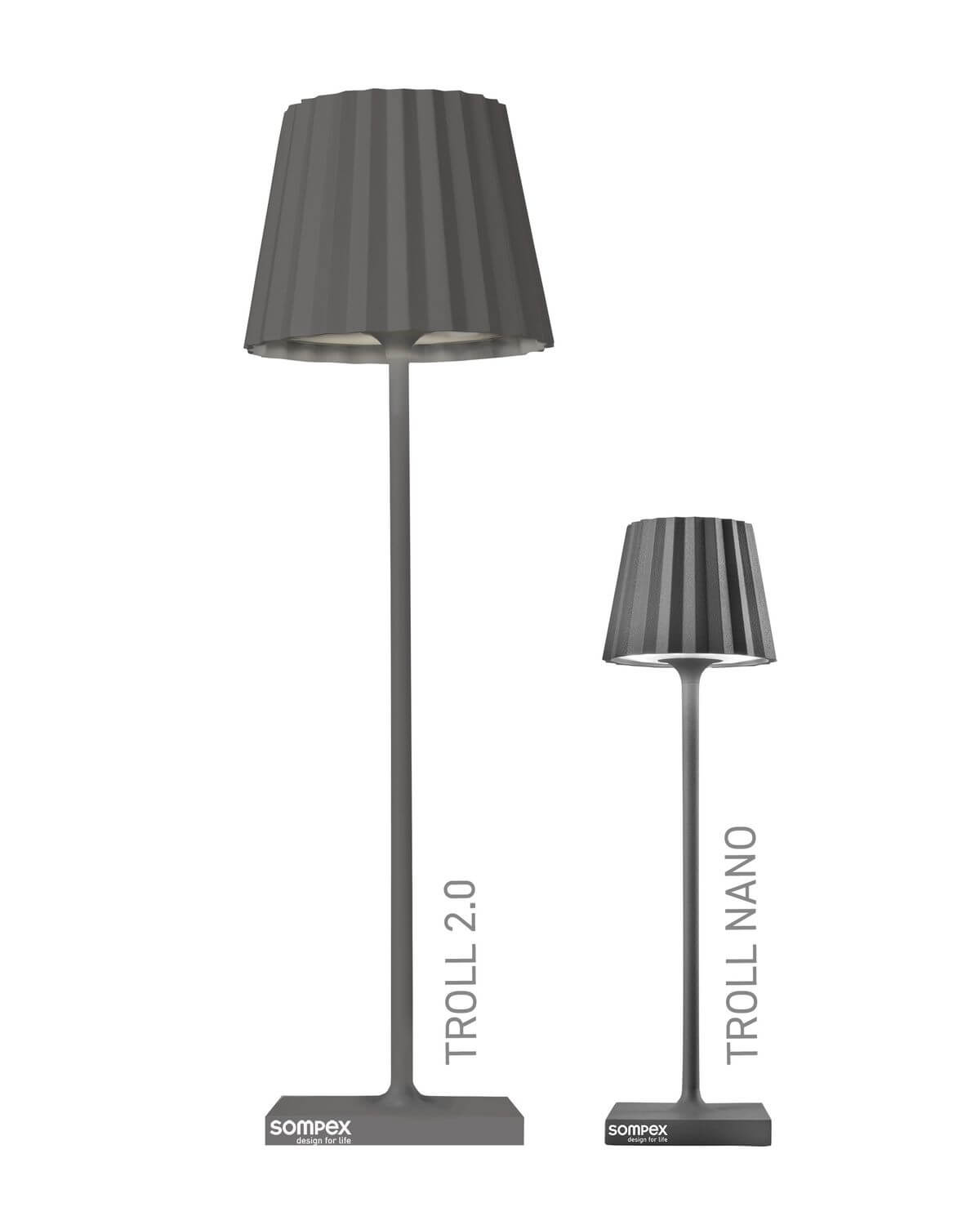Lampe à poser sans fil Troll Nano anthracite