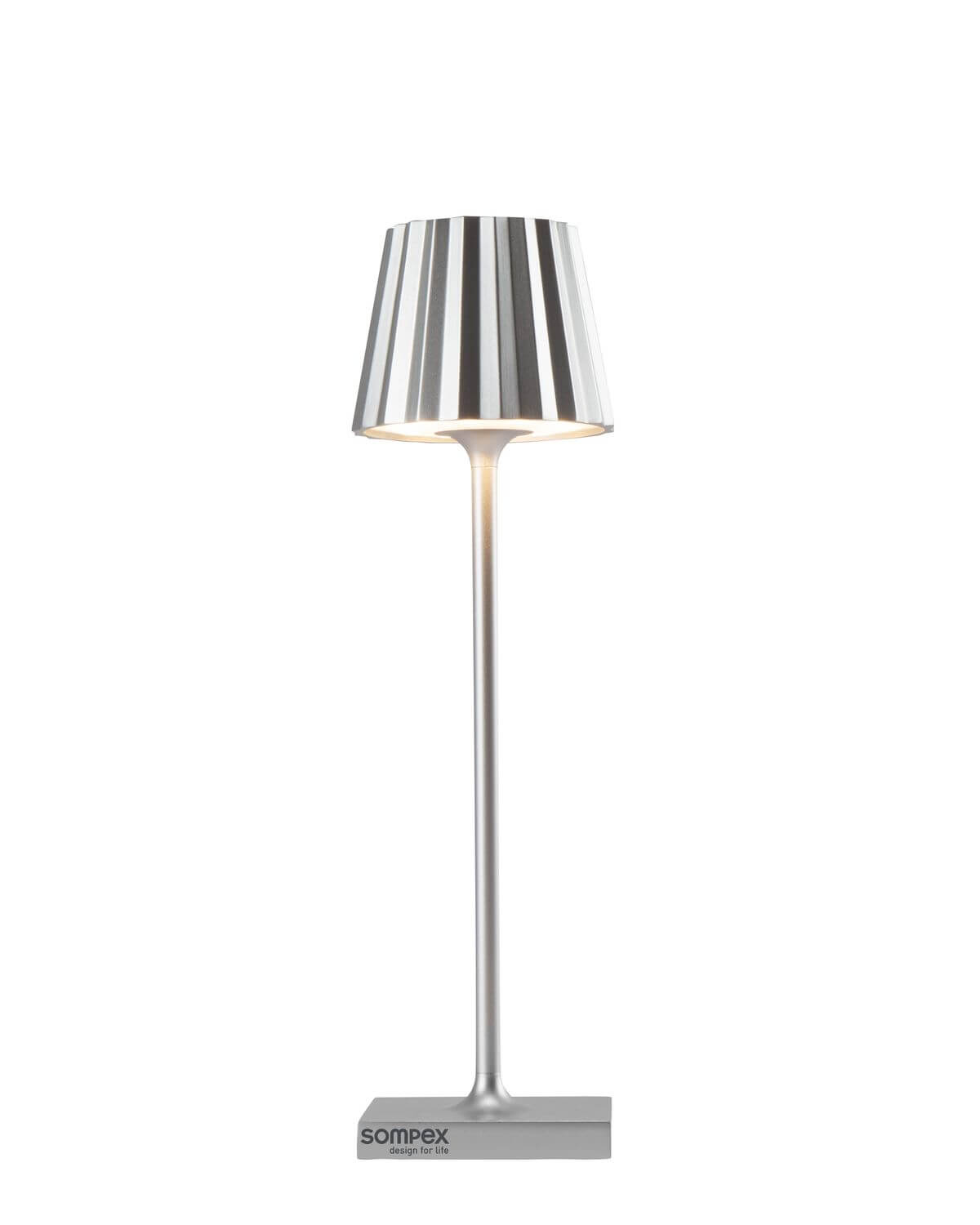 Lampe à poser sans fil Troll Nano argentée