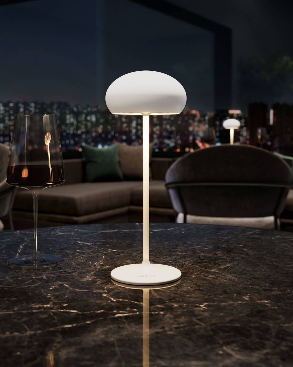 Lampe extérieure Pebble blanche