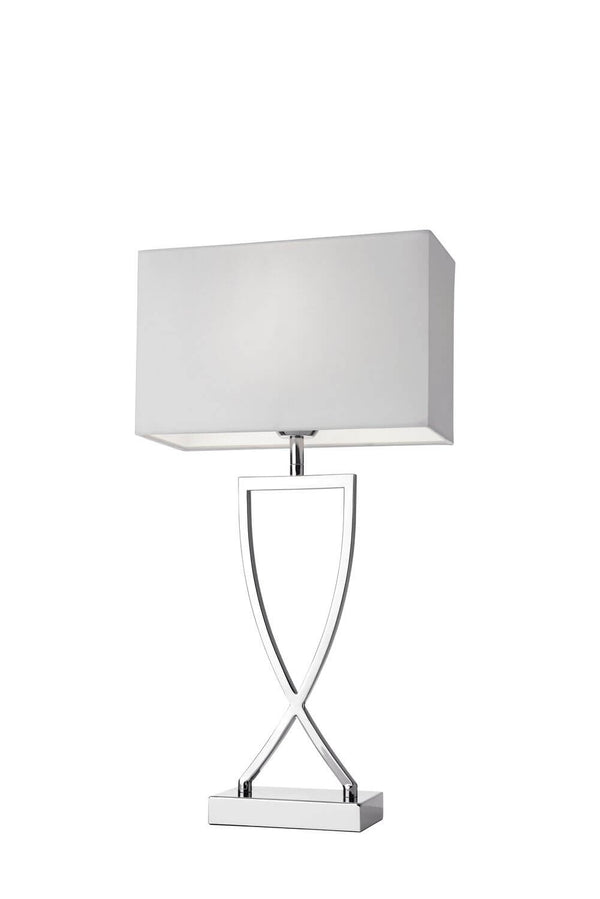 Lampe à poser Toulouse chromée, H 52 cm