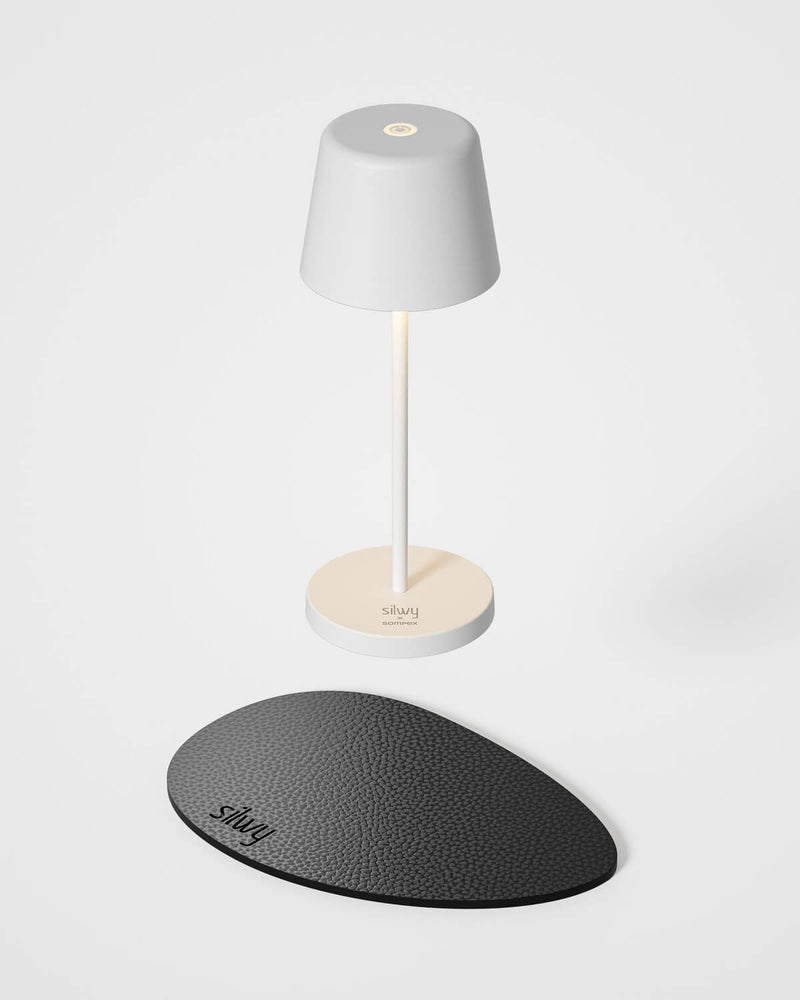 Lampe extérieure Silwy blanche, L 21 cm