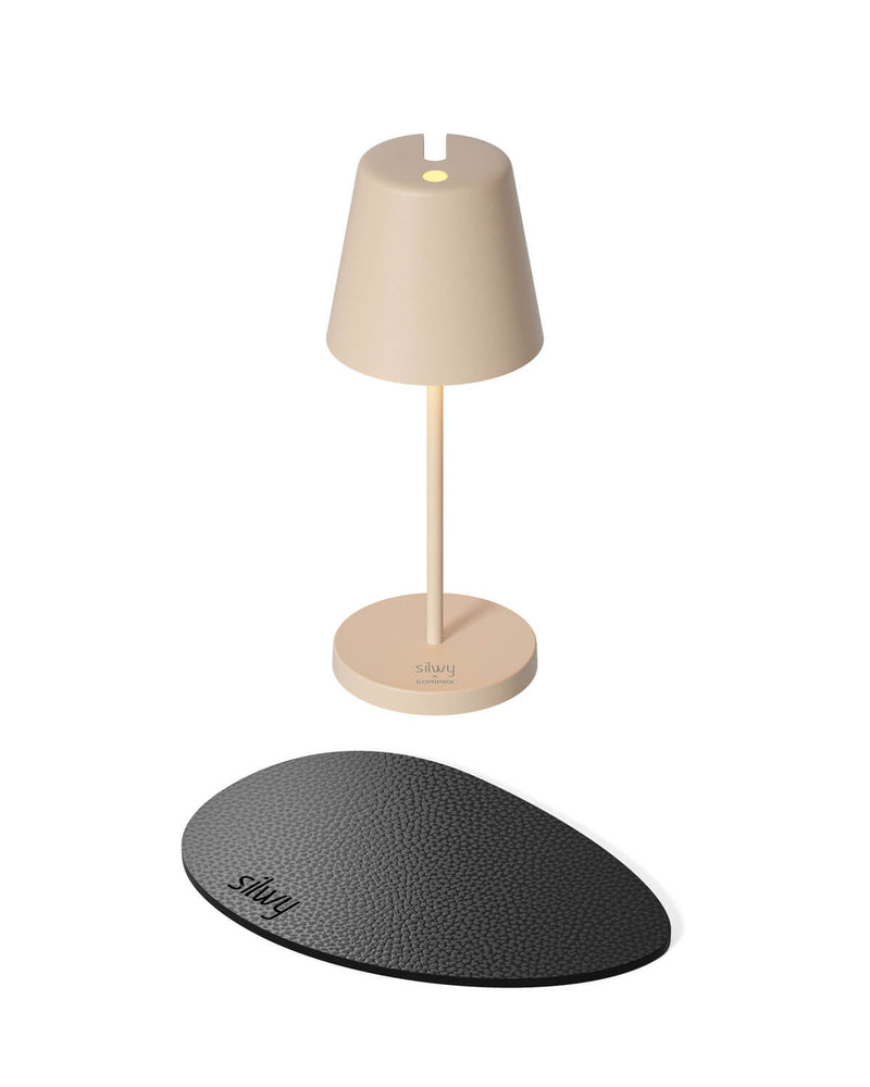 Lampe extérieure Silwy beige, L 20,5 cm