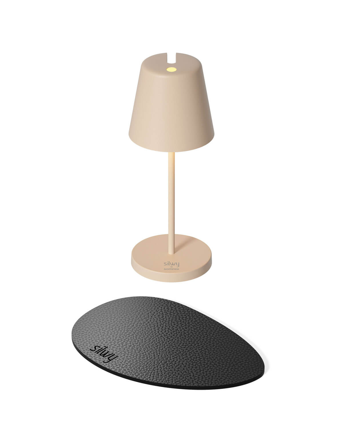 Lampe extérieure Silwy beige, L 20,5 cm