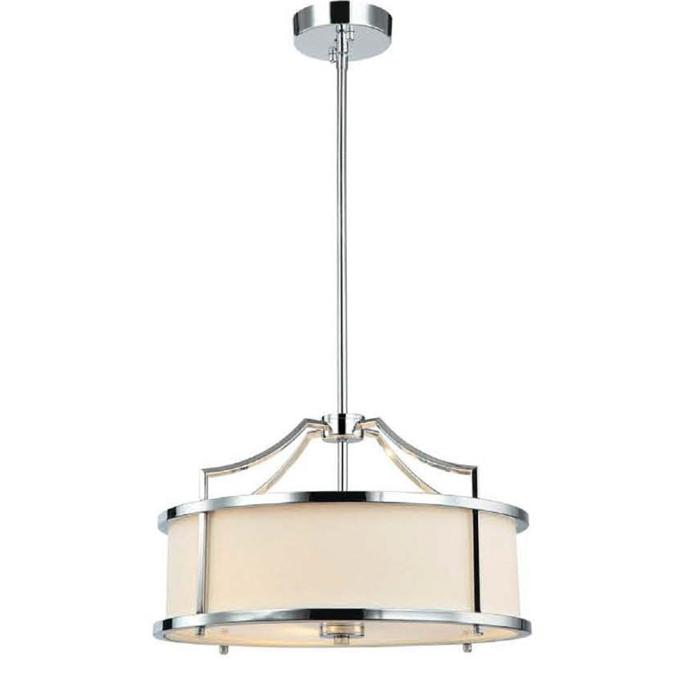 Suspension Stanza S chromée, verre