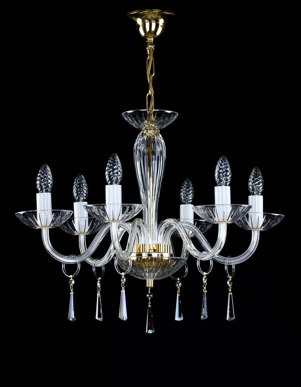 Kronleuchter aus transparentem Glas L147CE