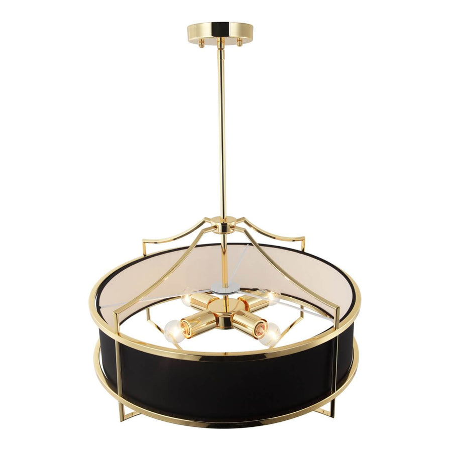 Suspension Stesso M, abat-jour tissu