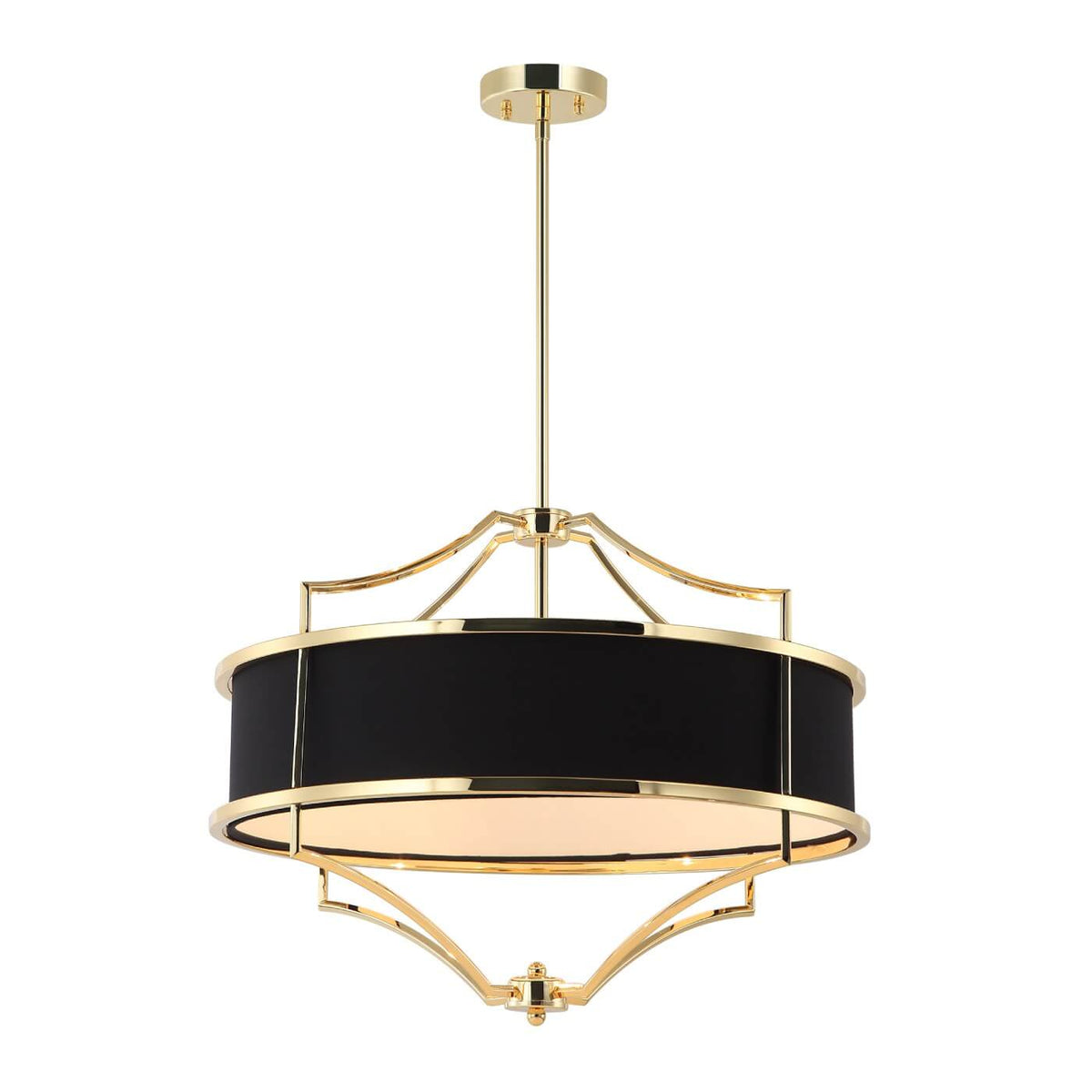 Suspension Stesso M, abat-jour tissu