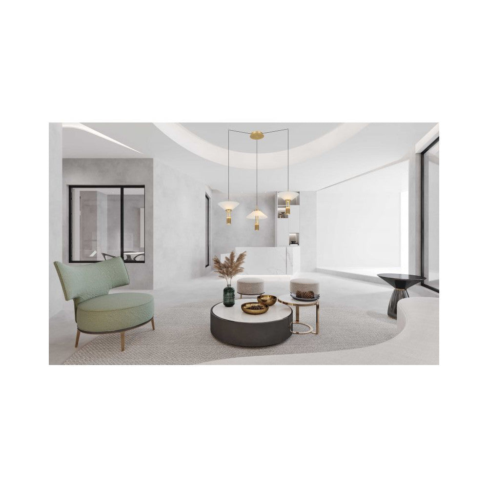 Suspension ZAMBELIS 28W Dimmable Direct/Indirect DESIGN Or Mat 23203