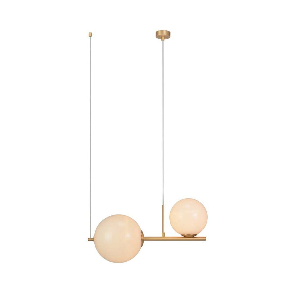 Suspension ZAMBELIS 2xE27 DESIGN Dore Mat Sans Source 1997