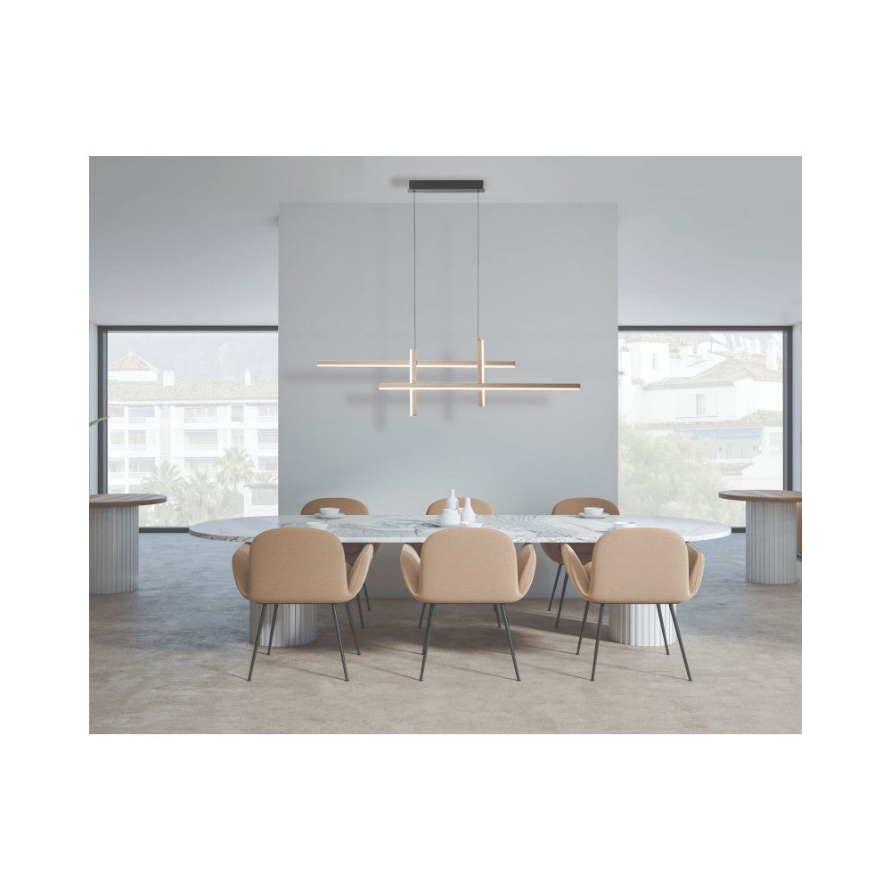 Suspension ZAMBELIS 47W Dimmable DESIGN Noir Sable 22023