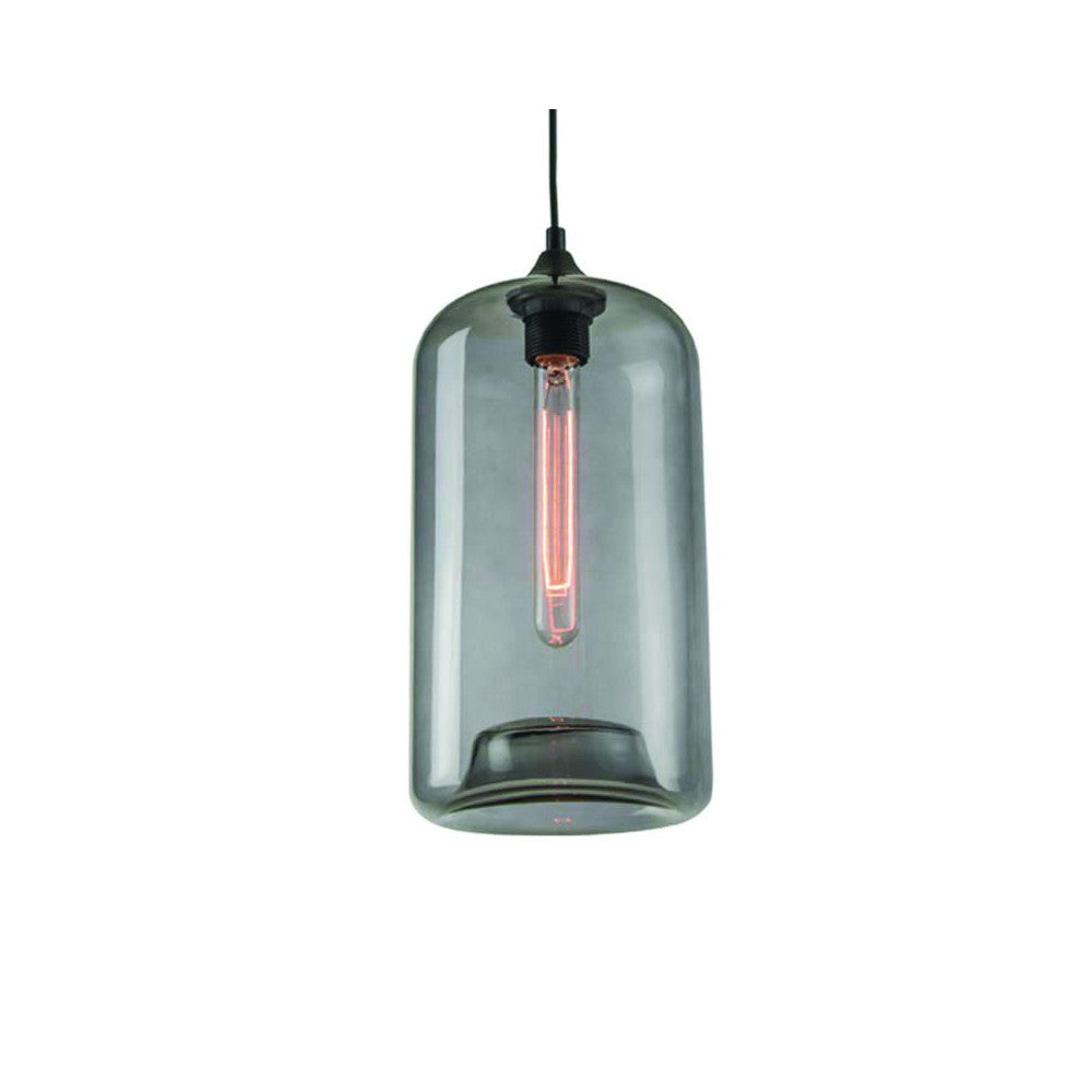 Suspension ZAMBELIS D190 E27 DESIGN Gris fume Sans Source 14101