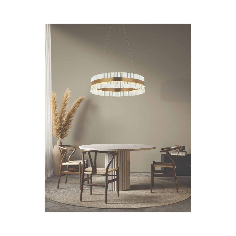 Suspension ZAMBELIS D800 68W Dimmable DESIGN Dore Mat 22040