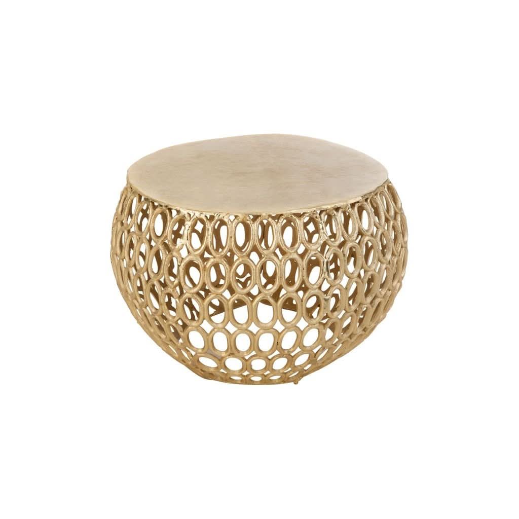 Table Anneaux Aluminium Doré - Designix