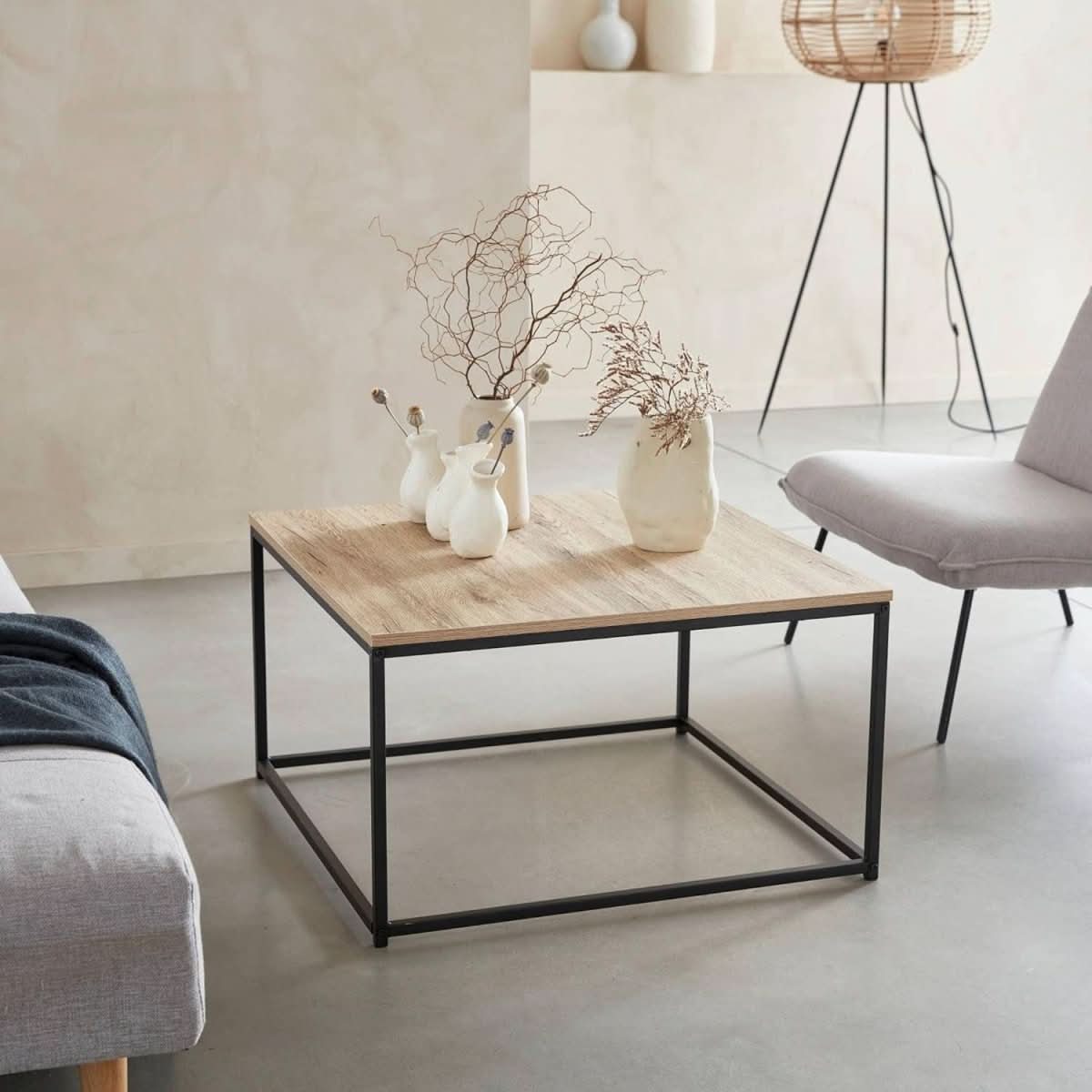 Table Basse Bois Industrielle | Wave - Designix Table Basse