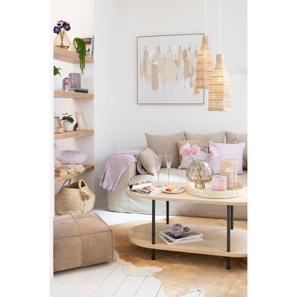 Table Basse Ovale Avec Étagères - Designix
