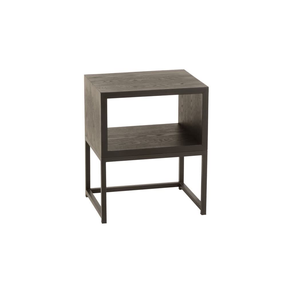 Table d'appoint Bois Métal Noir - Designix