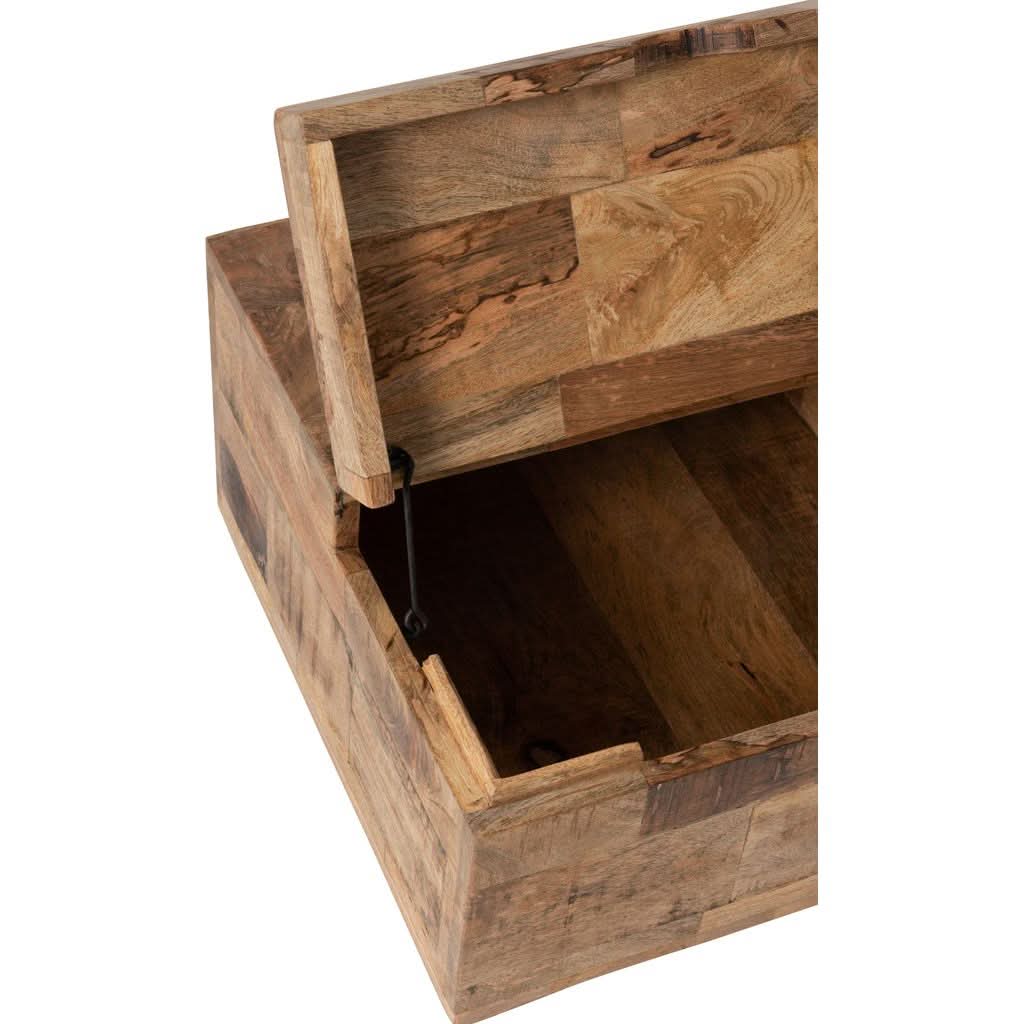 Table D'Appoint Carrée Bois Naturel - Designix