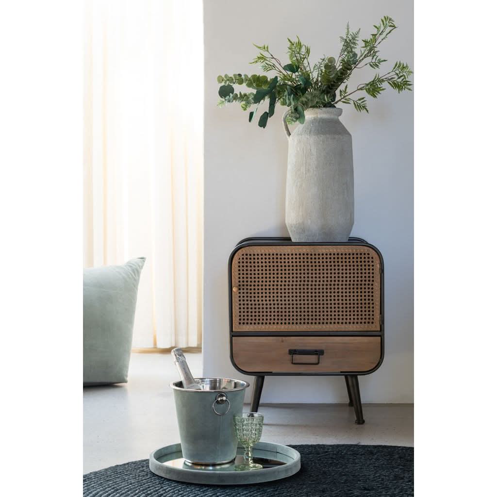 Table d'appoint Métal Bois Naturel - Designix