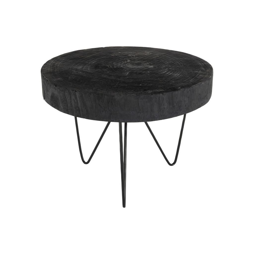 Table D'Appoint Ronde Noir Grande - Designix
