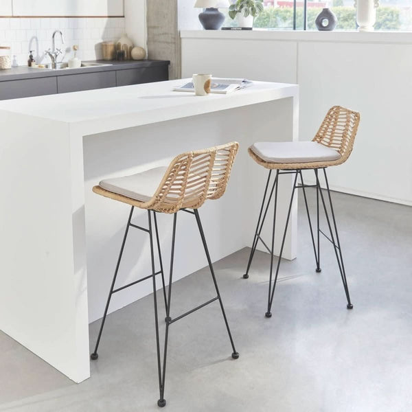 Barhocker Rattan Metall | Voix