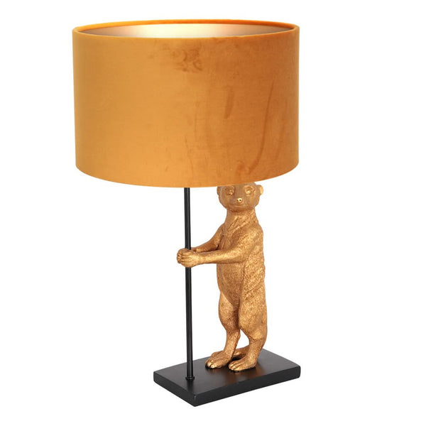 Tischleuchte Tiere Schwarz und Gold