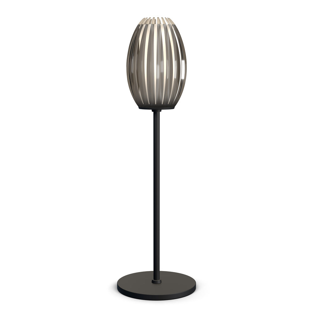 Lampe à poser Tentacle 50 cm, noir et verre fumé