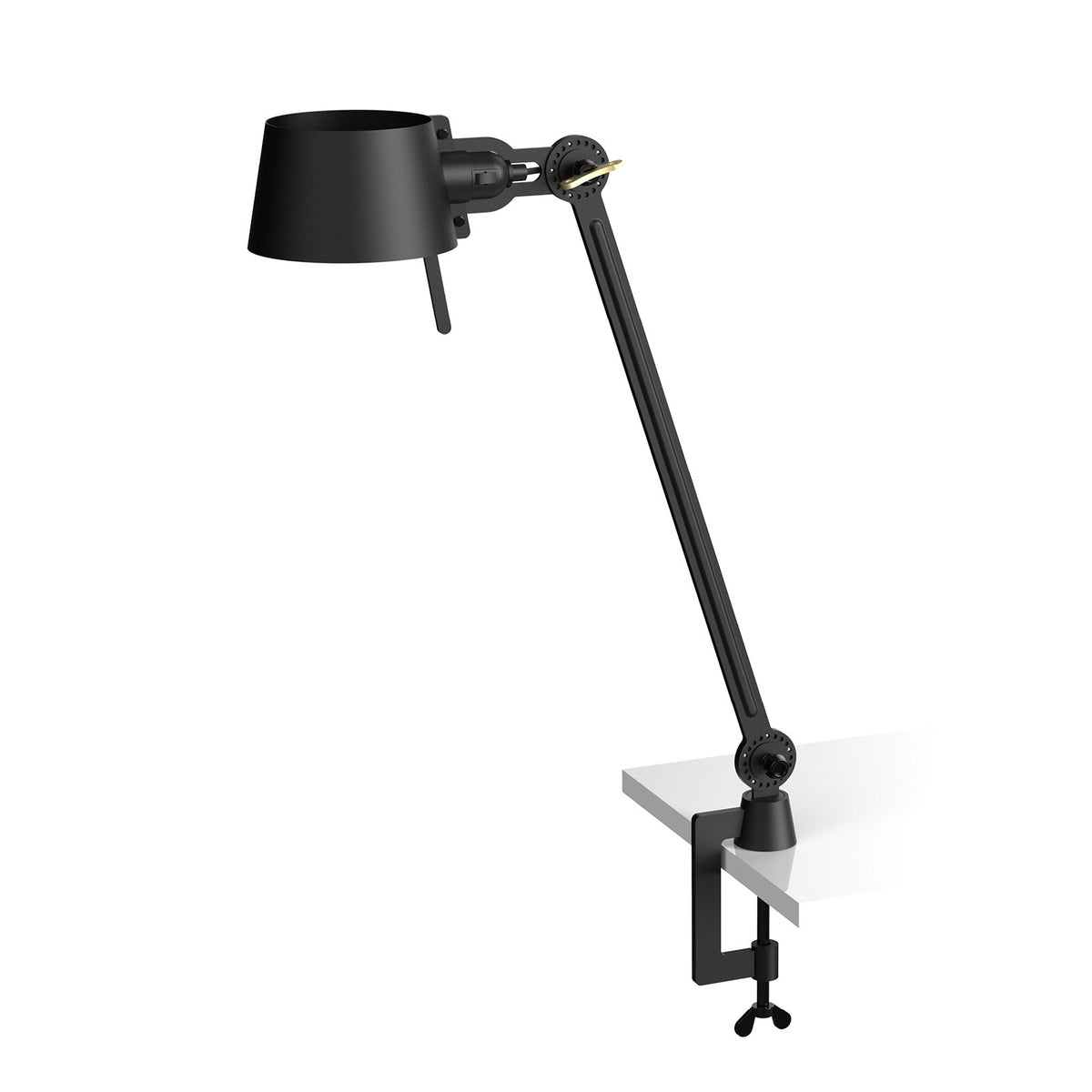 Lampe de bureau Bolt 1 bras à pince Noir fumé