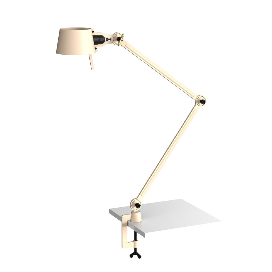 Lampe de bureau Bolt 2 bras à pince Blanc cassé