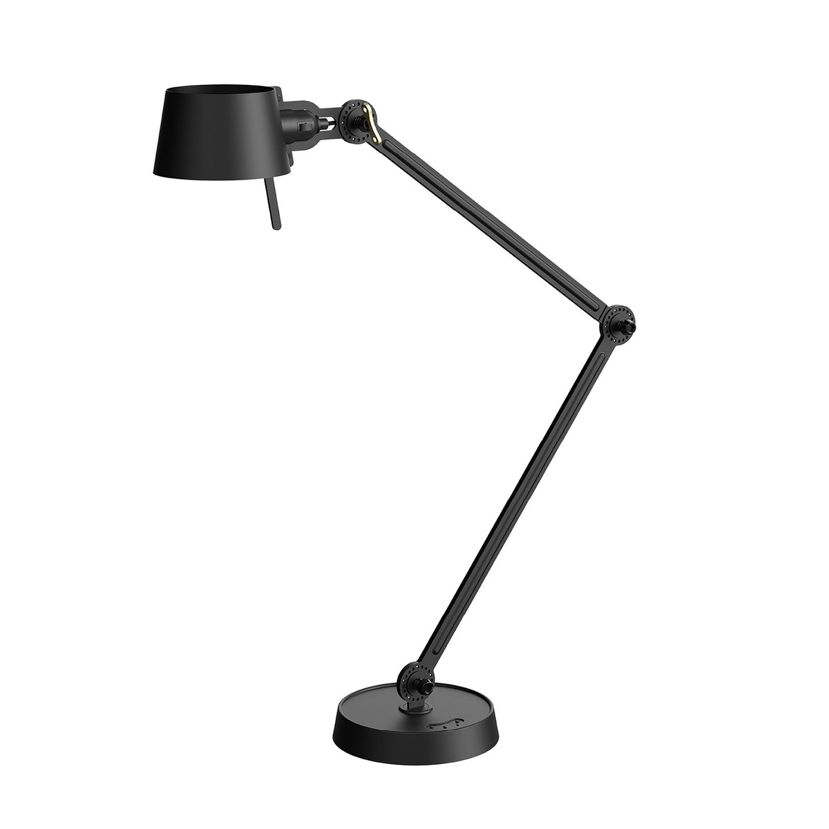 Lampe de bureau Bolt 2 bras sur pied Noir fumé
