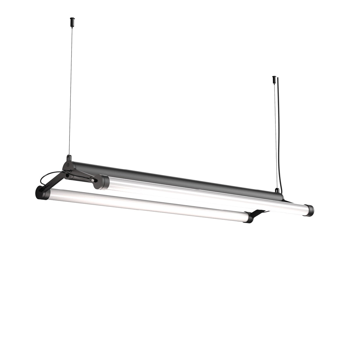 Suspension LED Mr. Tubes Double Noir fumé 2700 K