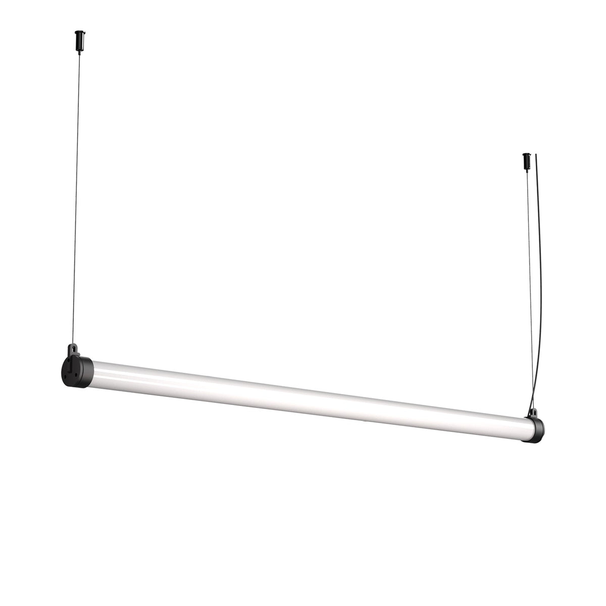 Suspension LED Mr. Tubes horizontale, alimentation déportée Noir fumé 2700 K