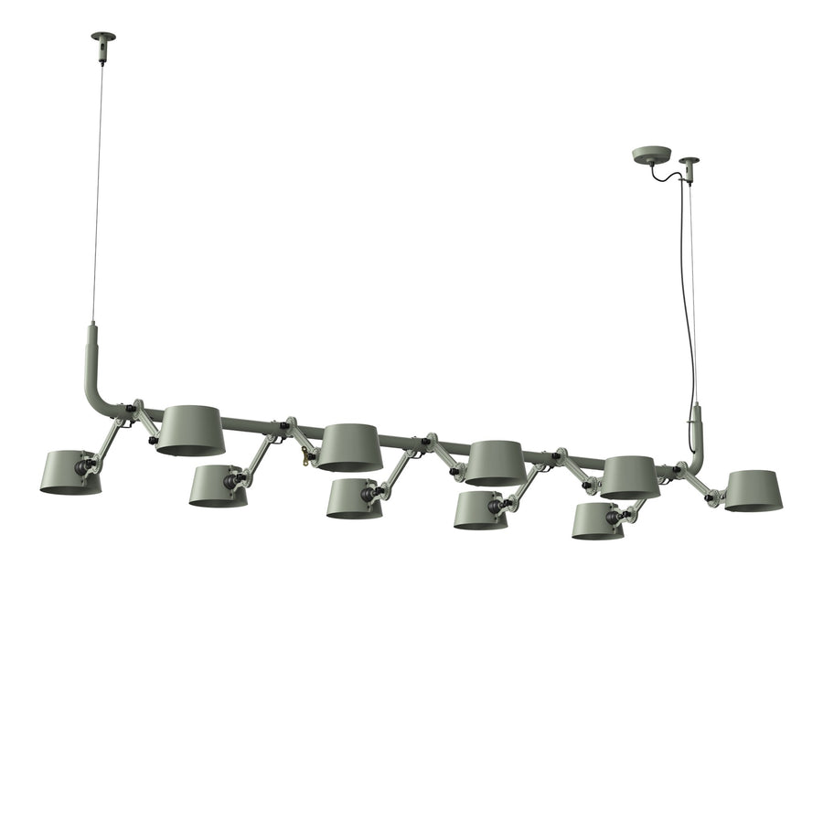 Suspension multiple Bolt 10 lumières Vert flux