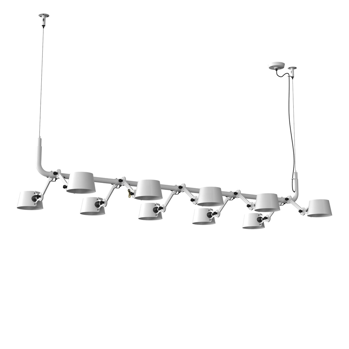 Suspension multiple Bolt 10 lumières Blanc pur