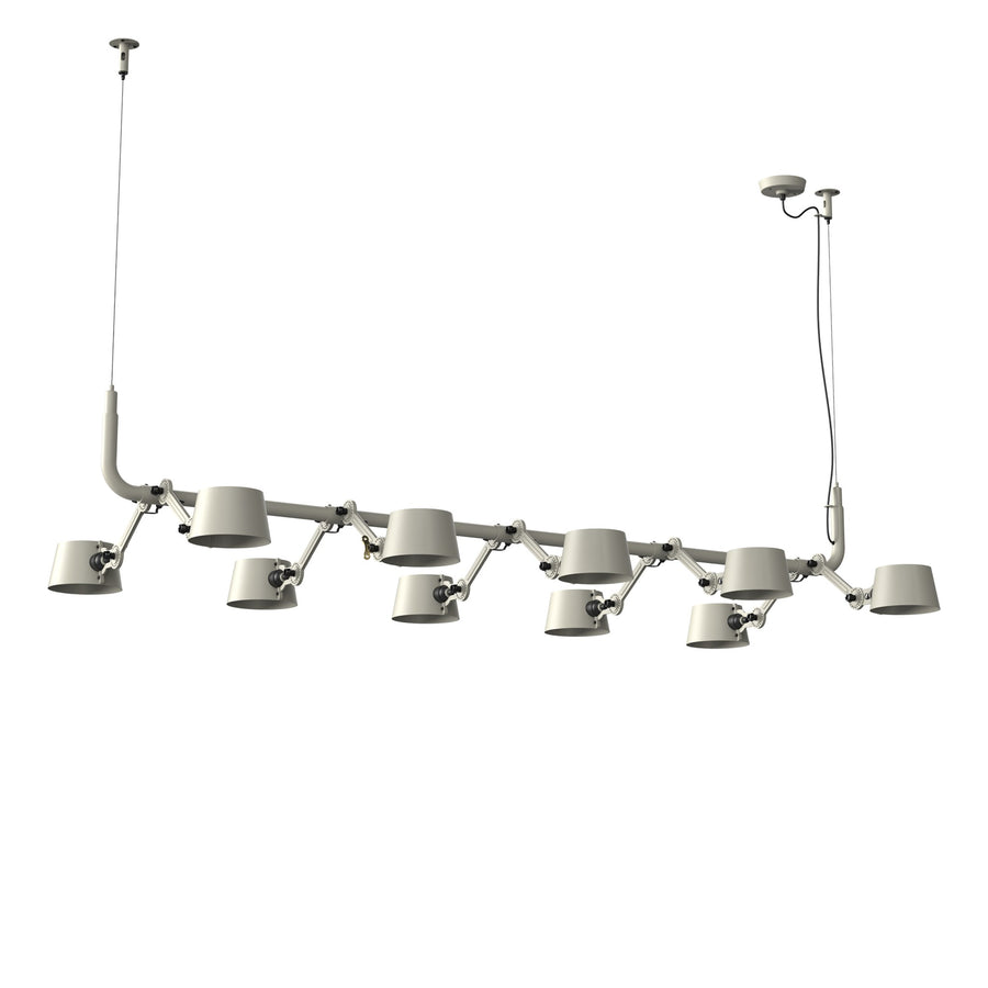 Suspension multiple Bolt 10 lumières Gris cendré