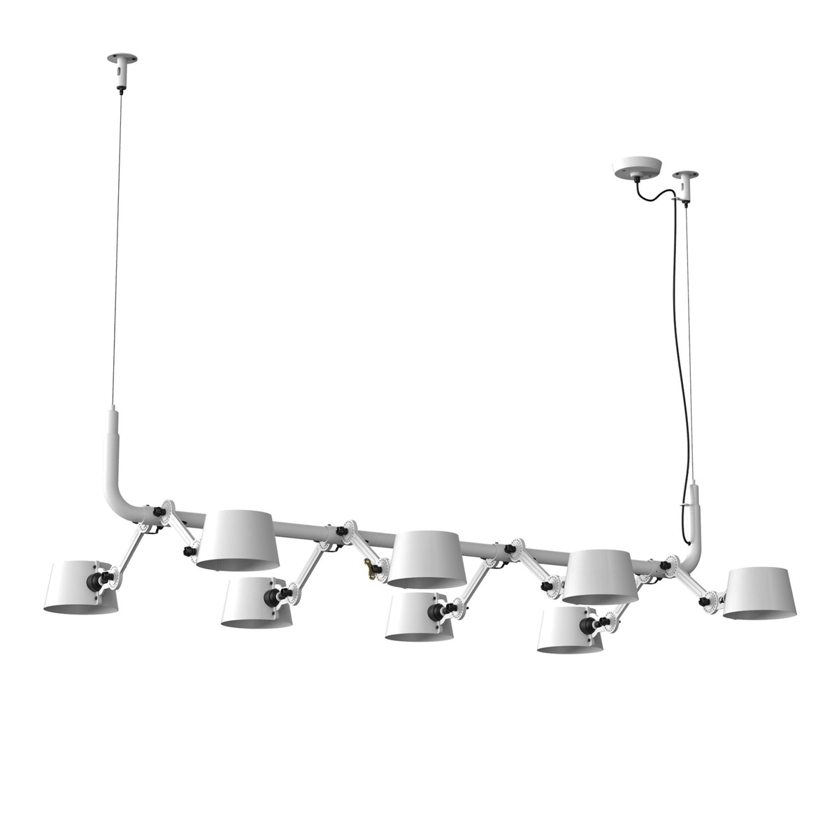 Suspension multiple Bolt 8 lumières Blanc pur
