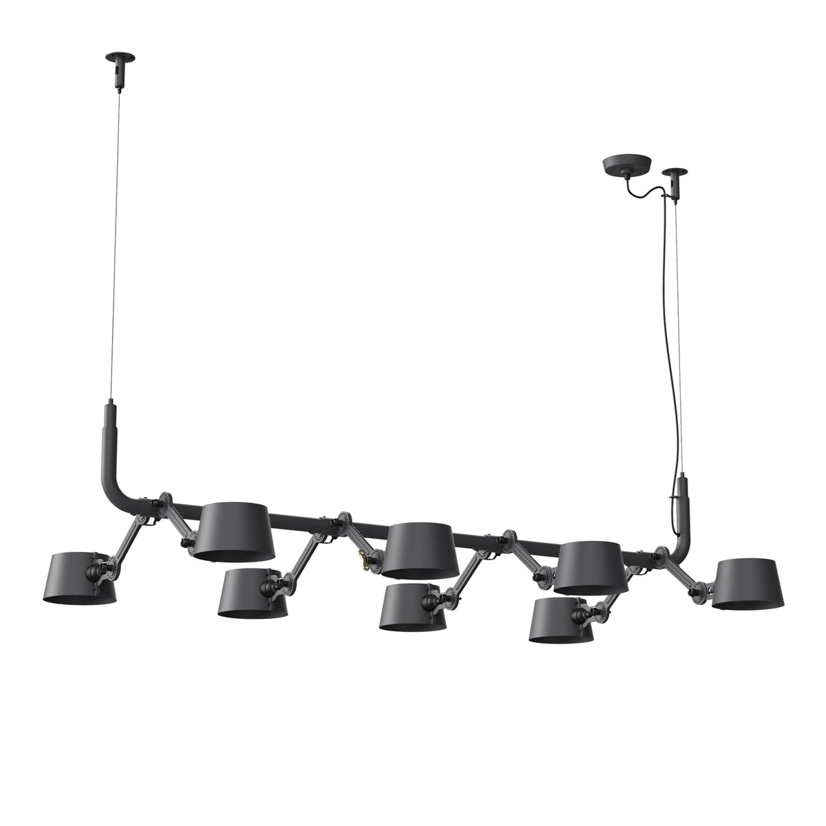 Suspension multiple Bolt 8 lumières Gris nuit