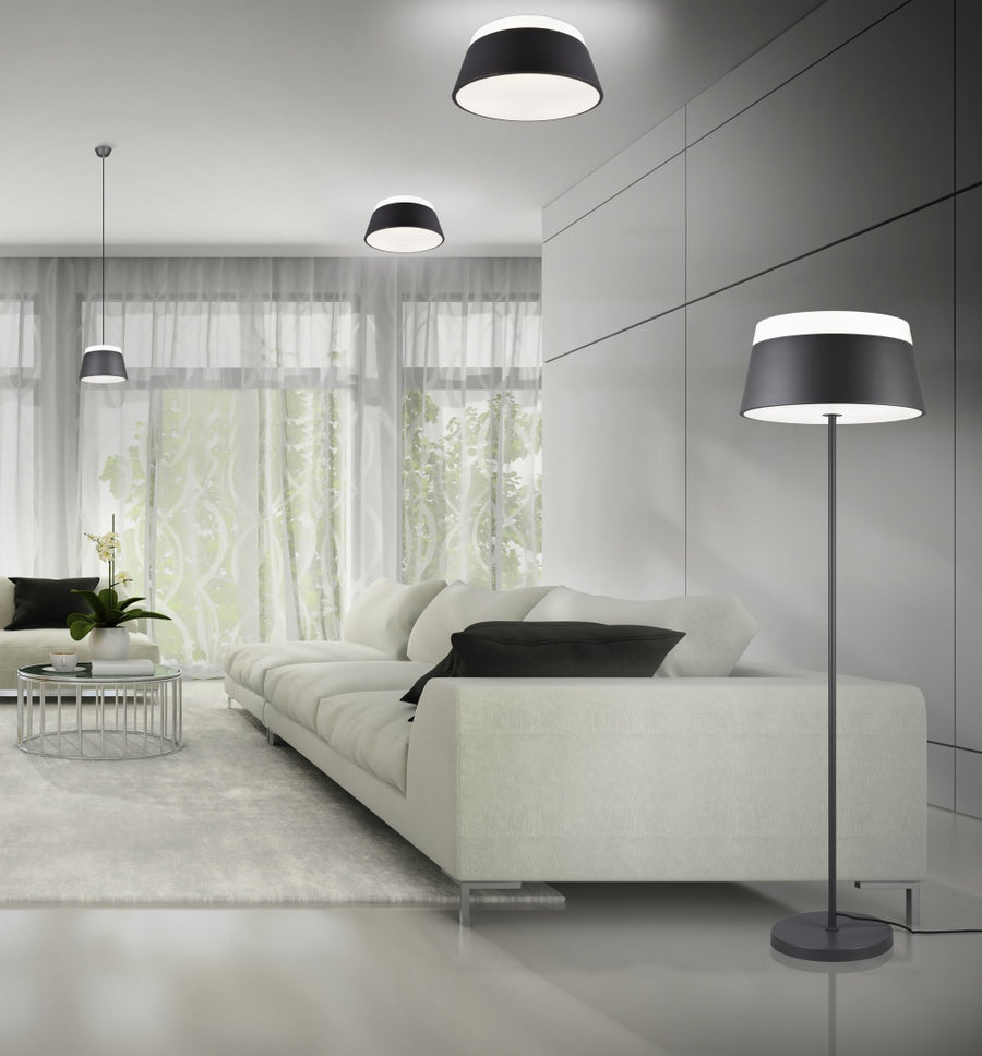 Plafonnier Baroness 3 lumières anthracite