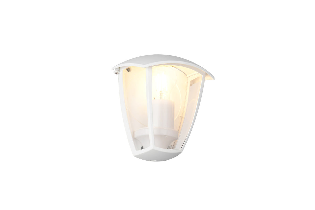 Applique extérieure Venta blanche mat, H 20 cm
